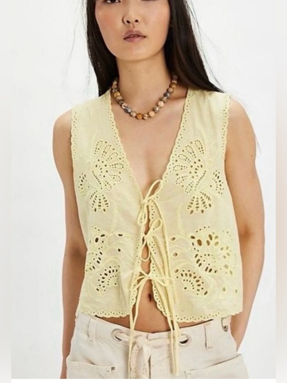 Free People Sweet Escape Top in Summer Lemonade NWT